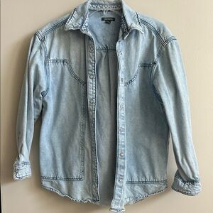 Wild Fable Denim Shacket Size Small